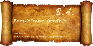 Bartánusz Arnót névjegykártya